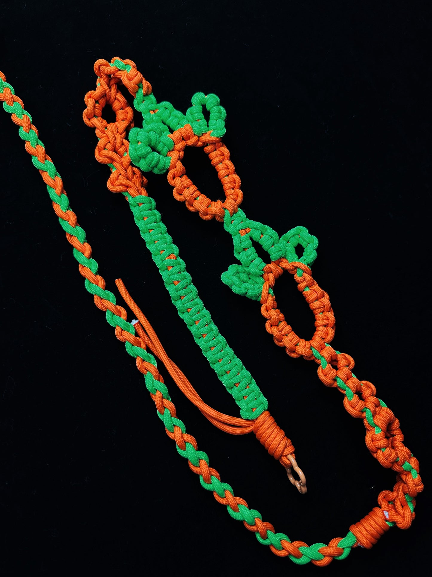 Green paracord lanyard styled for everyday carry — SHENG Craft