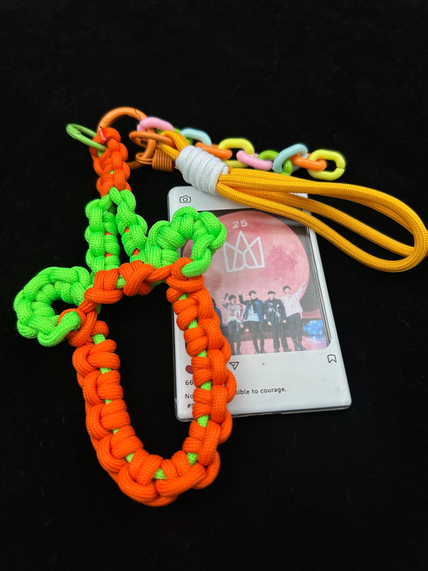 Colorful paracord keychain styled for everyday carry — SHENG Craft