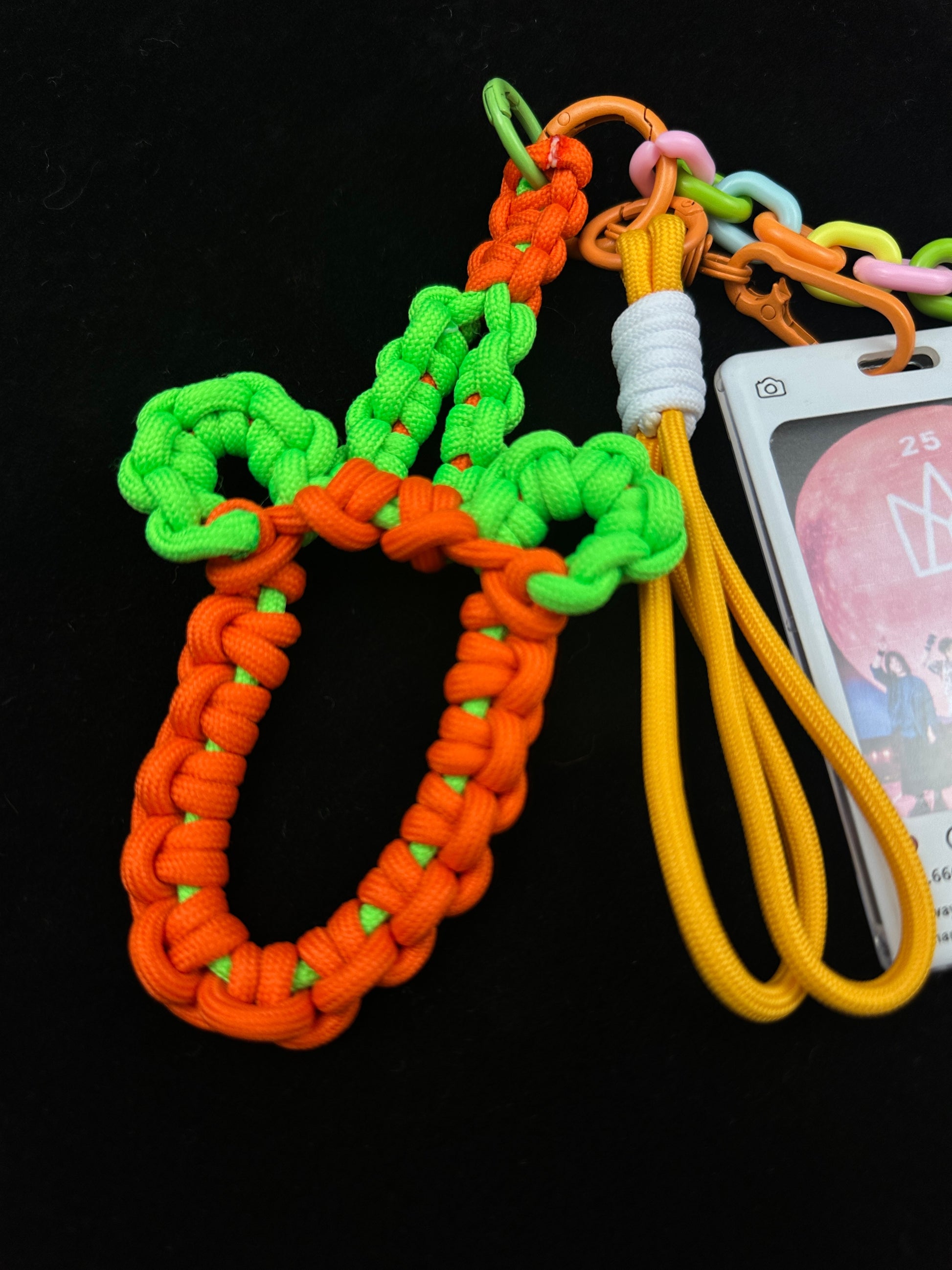 Colorful paracord keychain styled for everyday carry — SHENG Craft